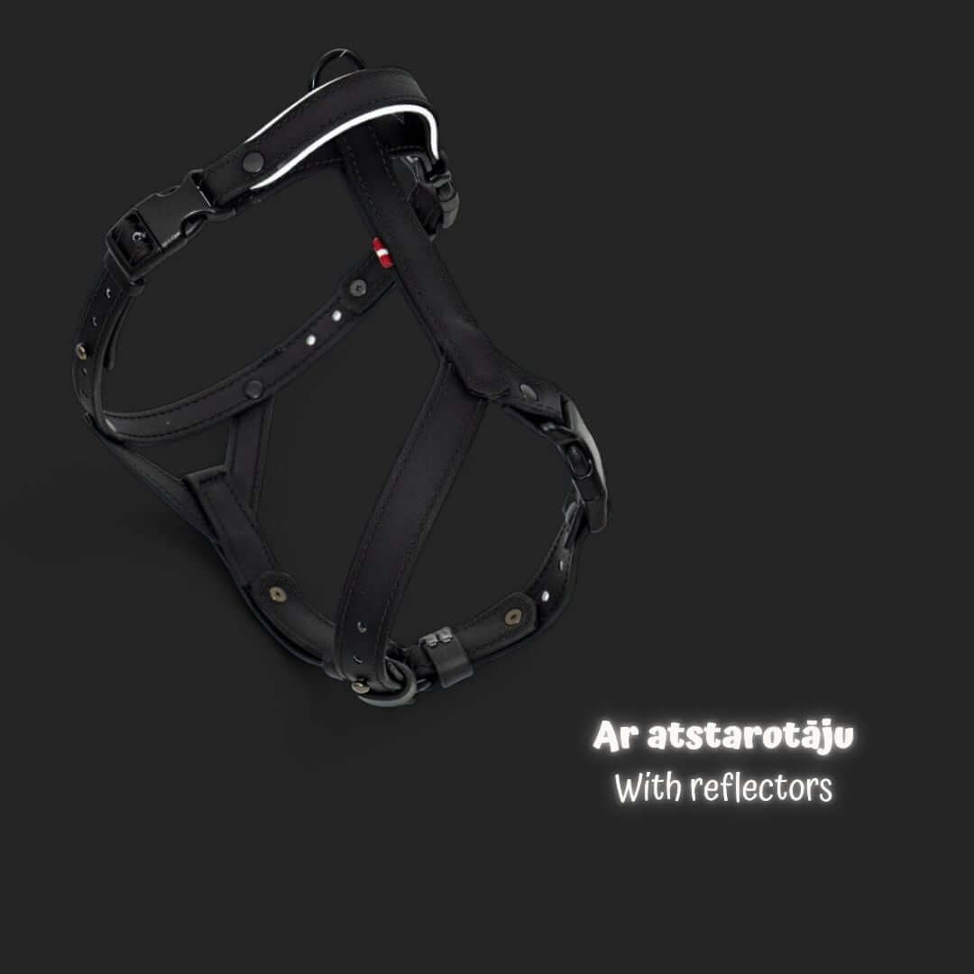 EasyFit Anatomical Y/H Harness – Waterproof & Cold-Resistant for Dogs - black