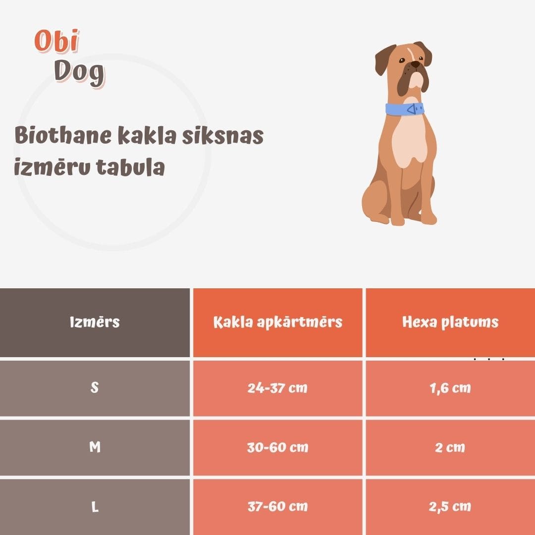 Biothane kakla siksna suņiem - Gaiši brūns