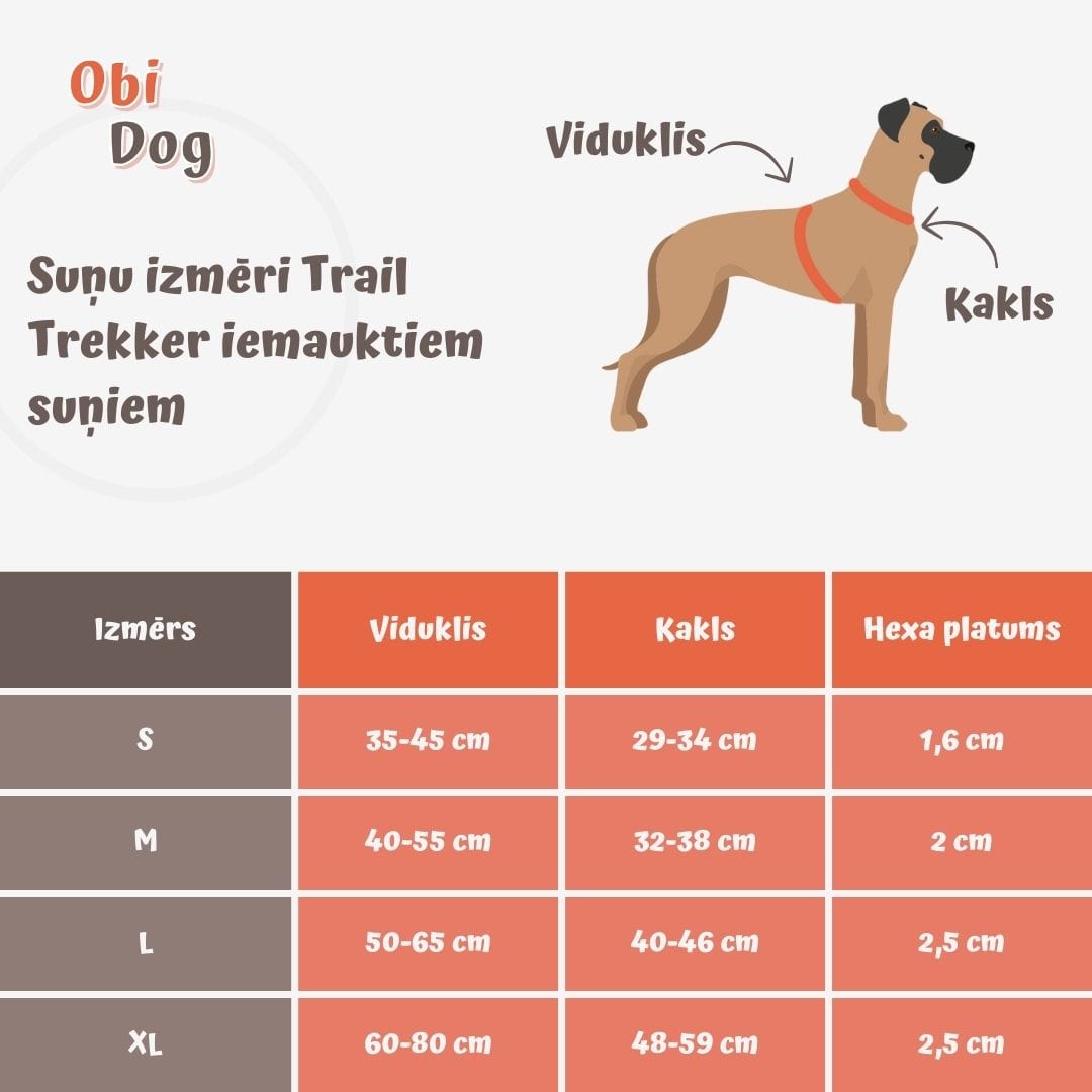 Trail Trekker: Biothane anatomiski pareizi iemaukti suņiem - Melni