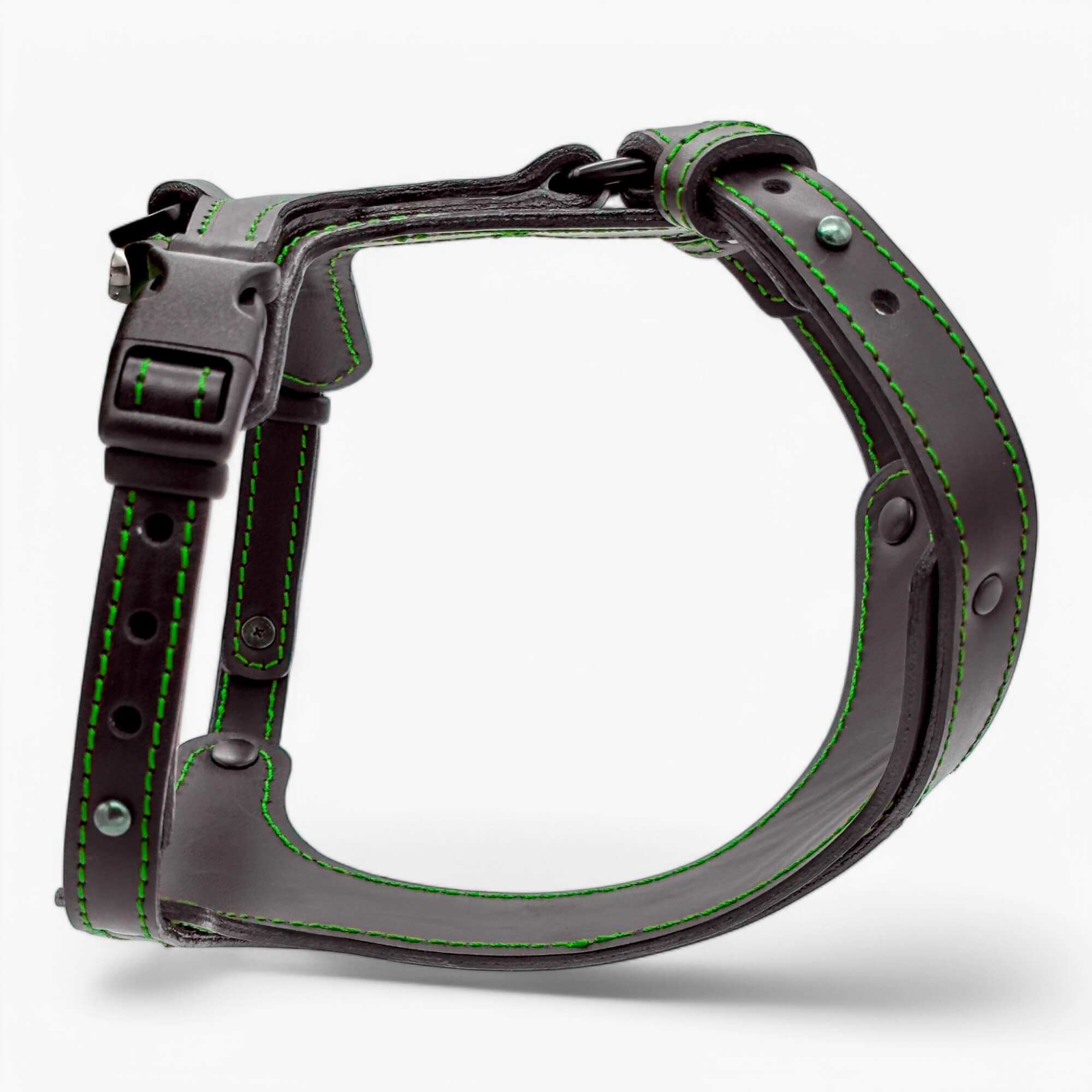 Obi-luxe leather dog harness