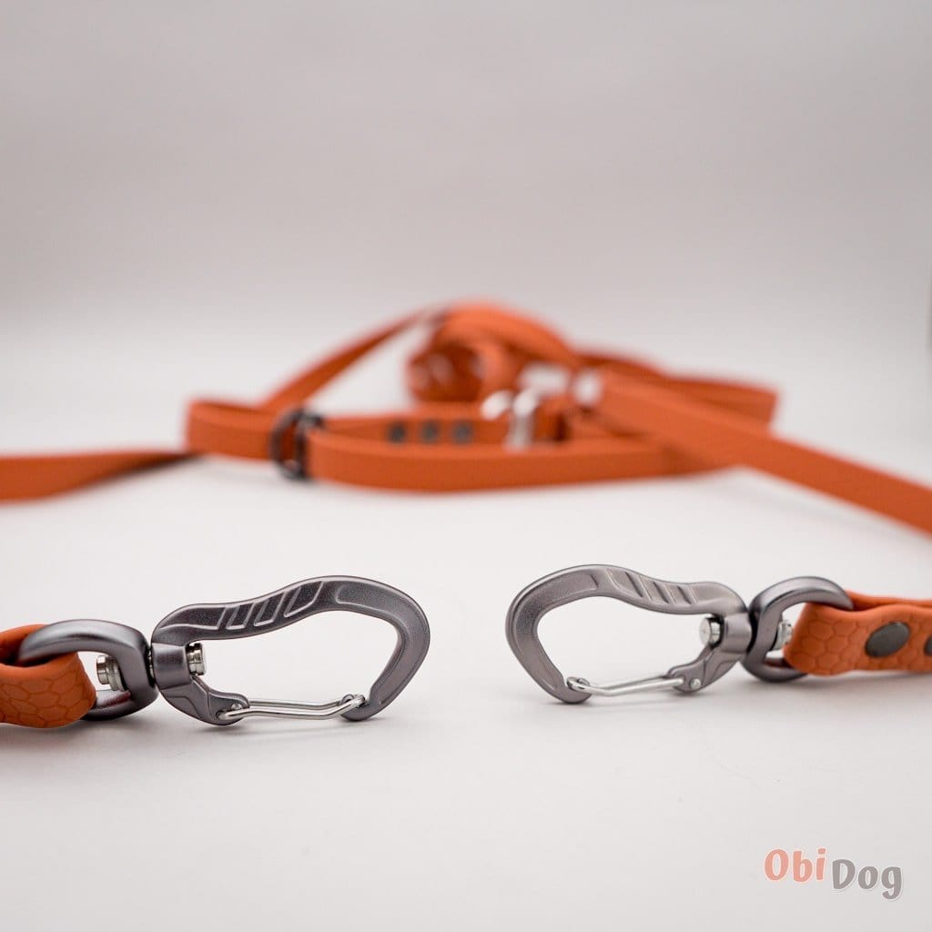 DuoFlex Hexa pavada diviem suņiem - Persiku - ObiDog