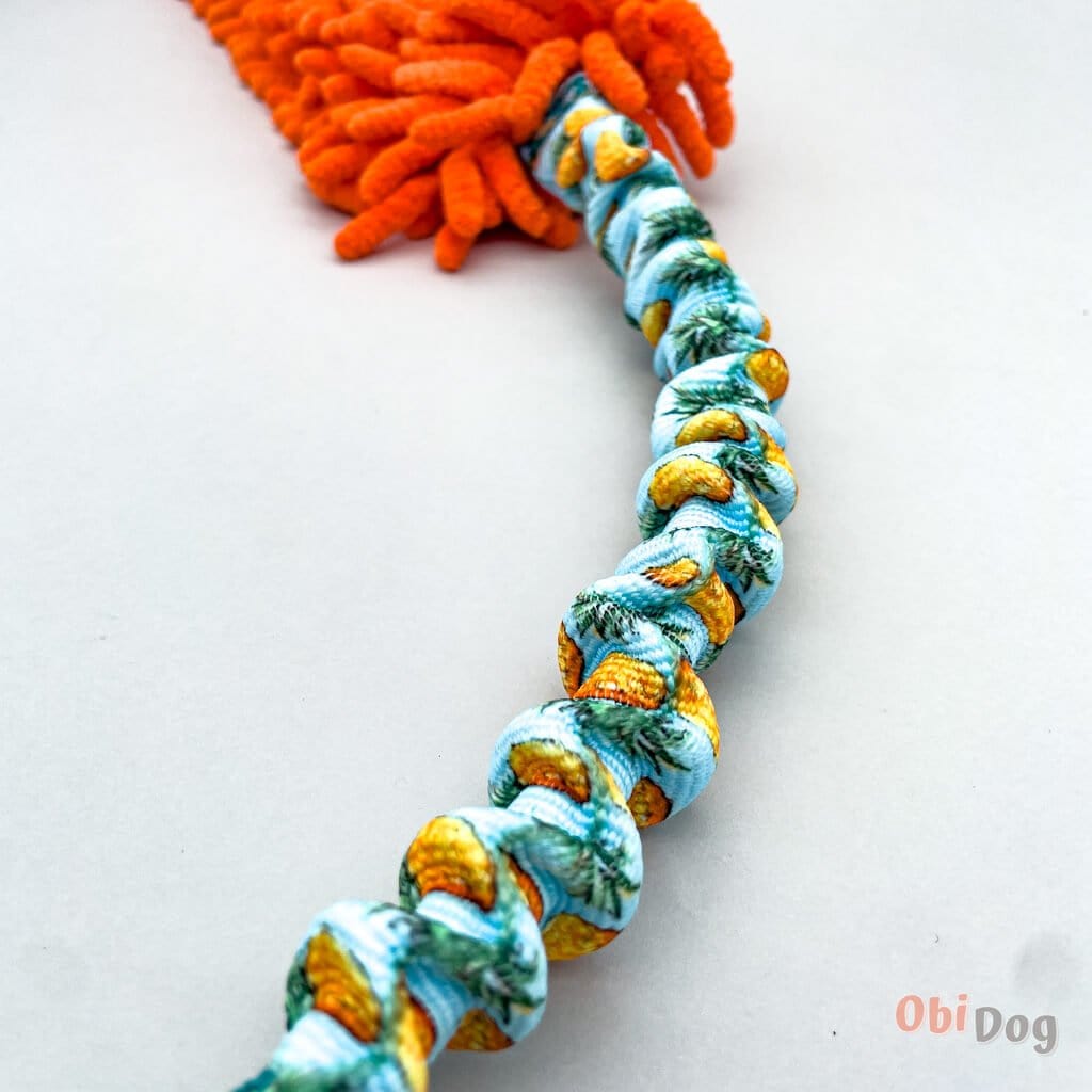 Rumla rotaļlieta suņiem ar mopu un amortizējošu polsterētu rokturi - ObiDog